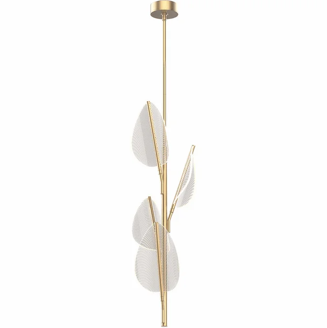 Alora Lighting PD321104NB Flora Modern Natural Brass LED Mini Pendant Hanging Light