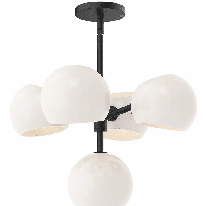Alora Mood CH548518MBOP Willow Modern Matte Black Mini Chandelier Light