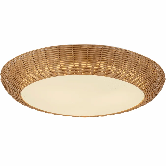 Alora Mood FM511421RA Merida Modern Rattan 21″ Flush Mount Lighting