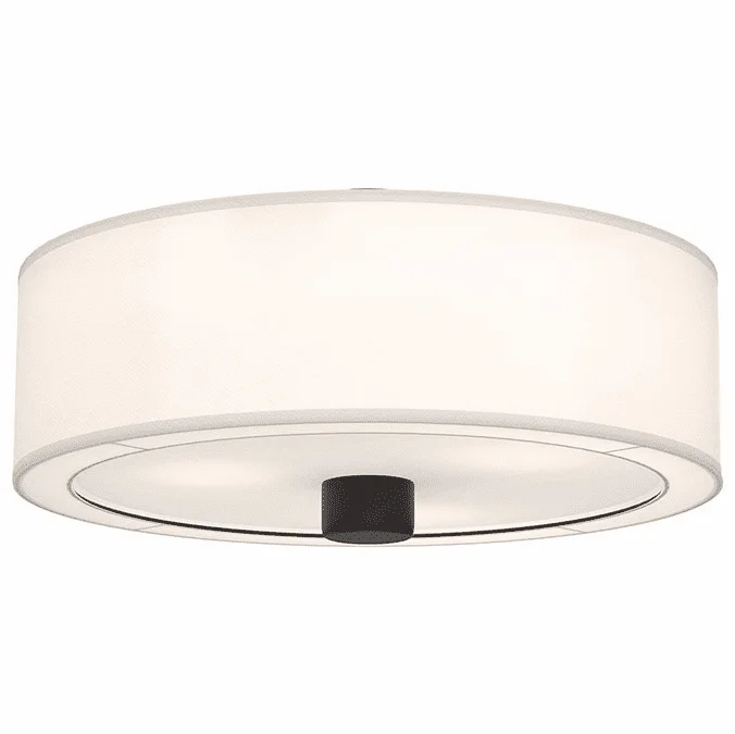Alora Mood FM547924MBWL Theo Matte Black Flush Ceiling Light Fixture