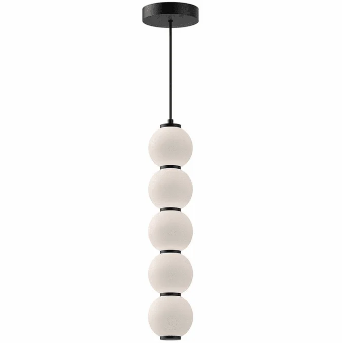 Alora Mood PD531515MBOP Bijou Modern Matte Black LED Mini Ceiling Pendant Light