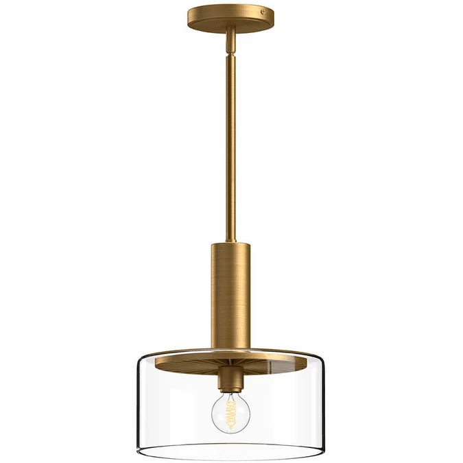 Alora Mood PD535010AGCL Royale Modern Aged Gold Mini Hanging Pendant Lighting