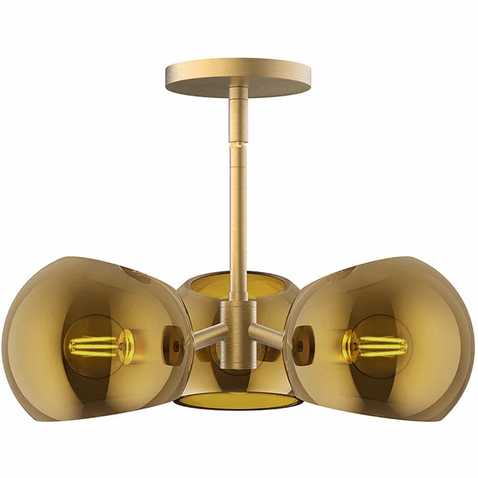 Alora Mood PD548315BGCP Willow Contemporary Brushed Gold Ceiling Light Fixture