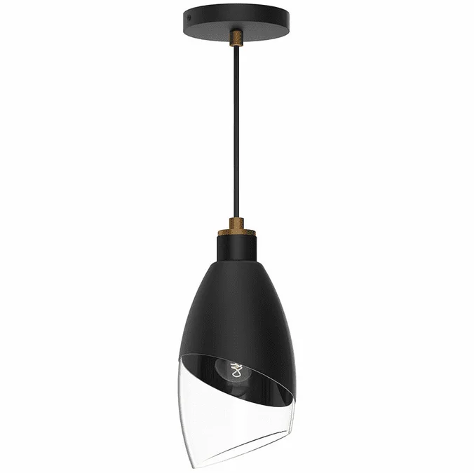 Alora Mood PD587105MBCL Capri Modern Matte Black Mini Drop Ceiling Light Fixture