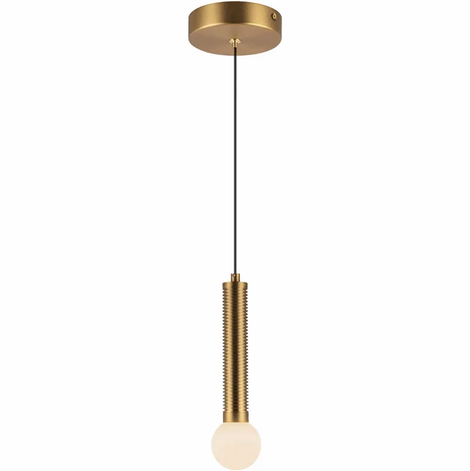 Alora Mood PD612109BGOP-UNV Arden Modern Brushed Gold / Opal Glass LED Mini Hanging Light
