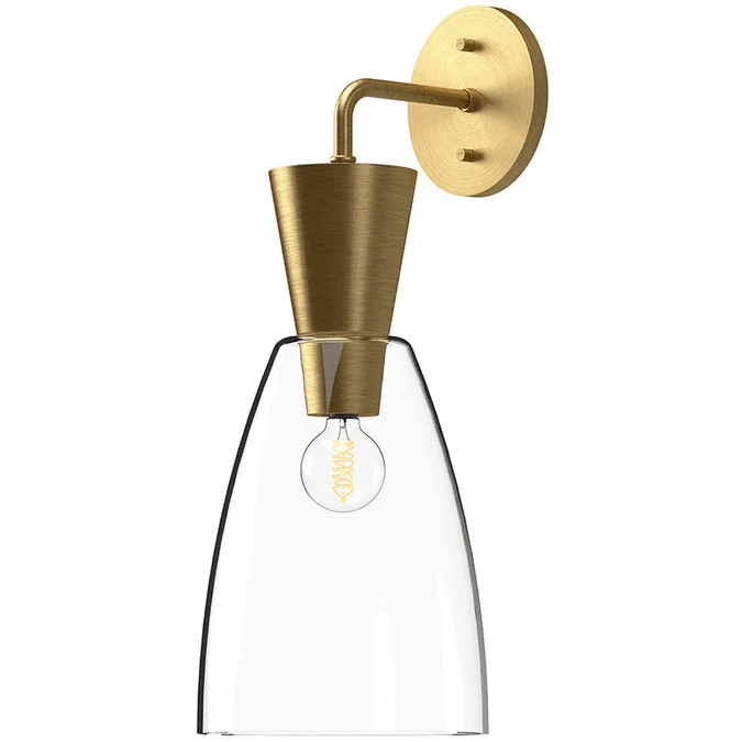 Alora Mood WV534007BGCL Arlo Contemporary Brushed Gold Wall Lighting