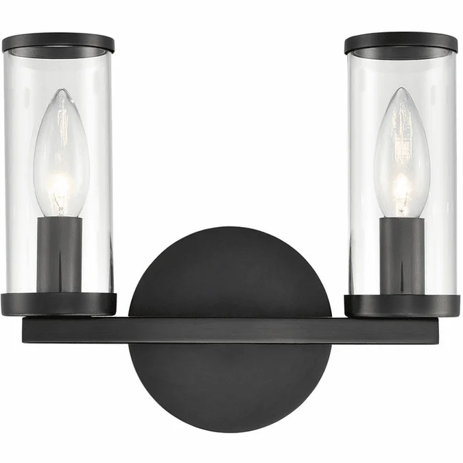 Alora WV309022UBCG Revolve Modern Urban Bronze 2-Light Bathroom Vanity Light