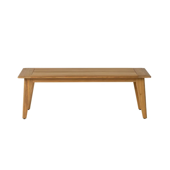 alpine 48″ rectangular cocktail table in natural teak finish