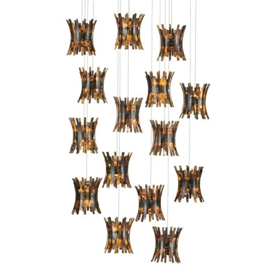 Alsop Collection 15 Light Pendant in Brown/Black/Natural (142|9000-1043)