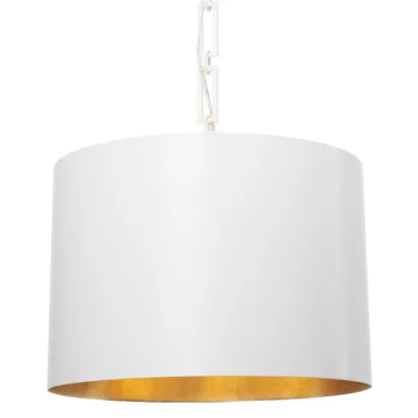Alston Six Light Chandelier in Matte White + Antique Gold (60|8686-MT-GA)