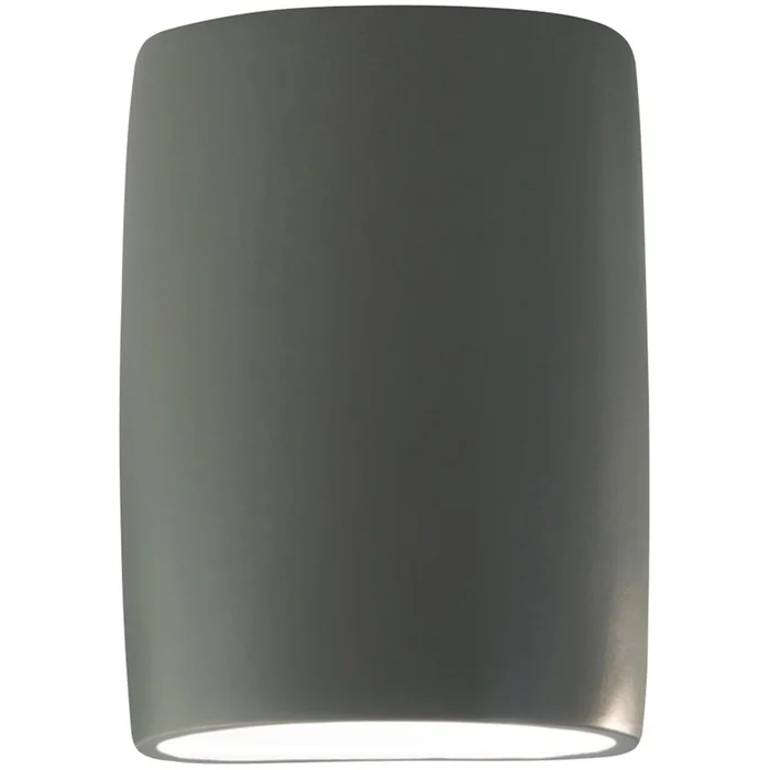 Ambiance Large Wide Outdoor LED Cylinder – Pewter Green – CER-8858W-PWGN