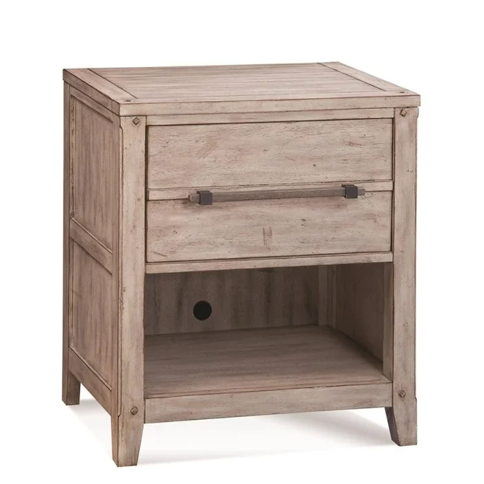 American Woodcrafters Aurora 1 Drawer Nightstand in Whitewash 2810-410