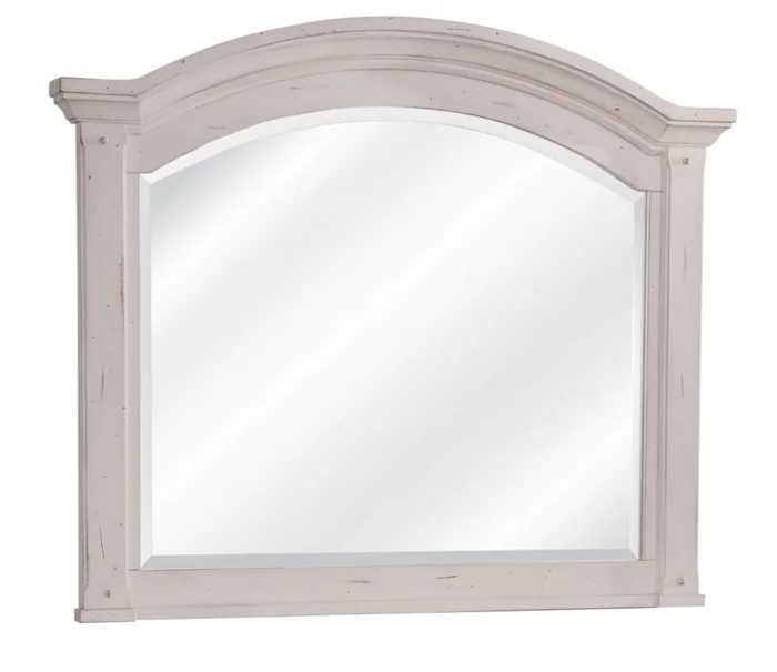 American Woodcrafters Sedona Landscape Mirror in Cobblestone White 2410-040