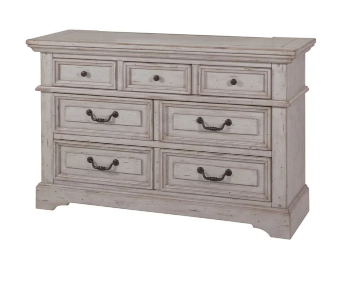 American Woodcrafters Stonebrook Double Dresser in Antique Gray 7820-260