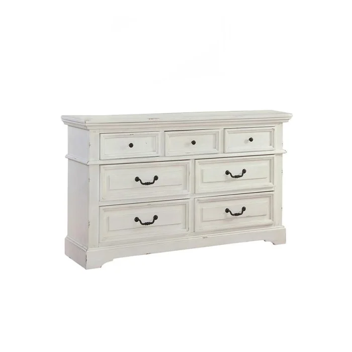 American Woodcrafters Stonebrook Dresser in Distressed Antique White 7810-270