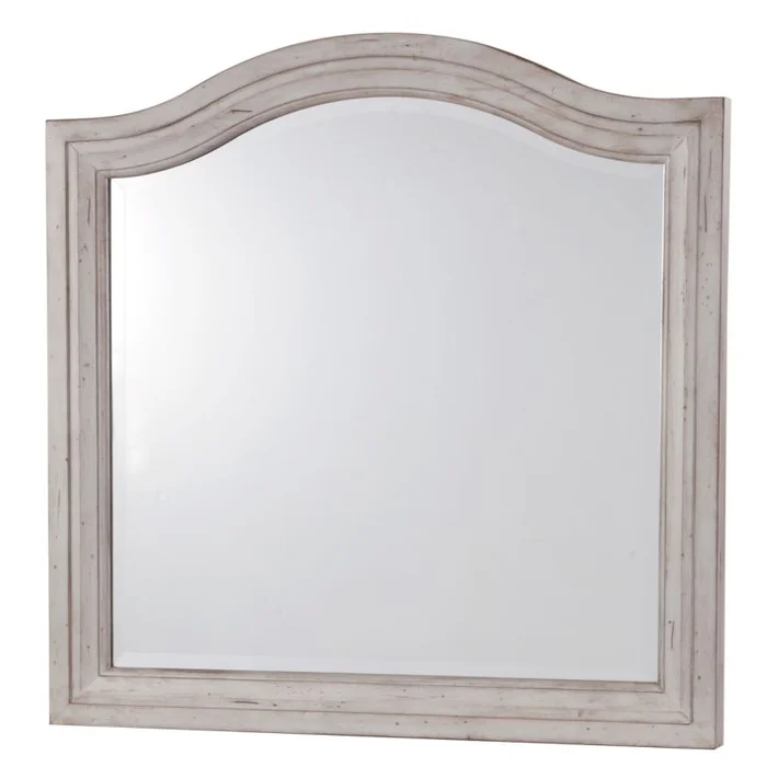 American Woodcrafters Stonebrook Landscape Mirror in Antique Gray 7820-030