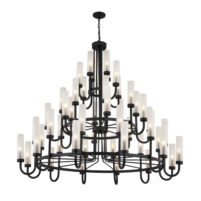 Anchor 60″ 48-Light Chandelier – Matte Black – FSN-4346-CLFR-MBLK