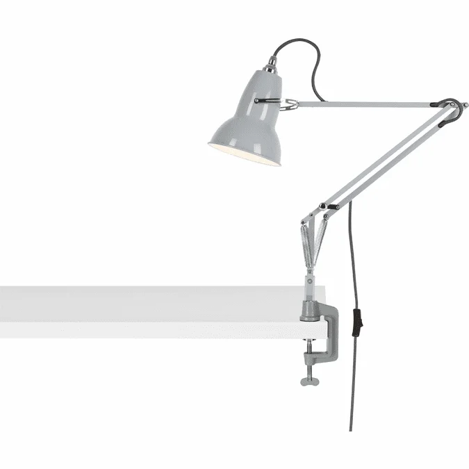 Anglepoise 32401 Original 1227 Contemporary Dove Grey Desktop Lamp w/ Clamp