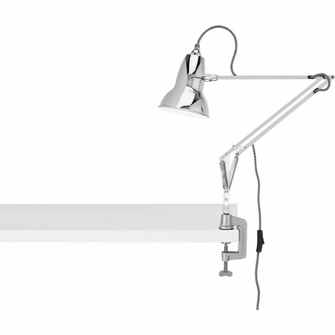 Anglepoise 32406 Original 1227 Modern Bright Chrome Reading Lamp w/ Clamp
