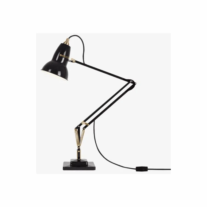 Anglepoise 32517 Original 1227 Contemporary Jet Black Brass Task Lamp