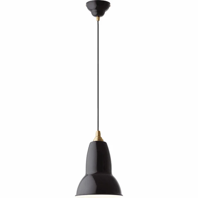 Anglepoise 32530 Original 1227 Contemporary Jet Black LED Brass Hanging Lamp