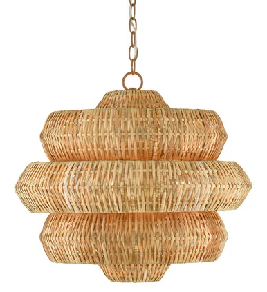 Antibes Collection Three Light Chandelier in Natural/Khaki (142|9000-0604)