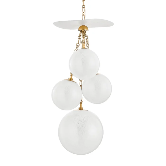 Antoinette 4-Light Pendant in Vintage Brass 16.75L x 16.75W x 36.25H