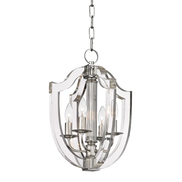 Arietta 4-Light Pendant in Polished Nickel 12.5L x 12.5W x 17H