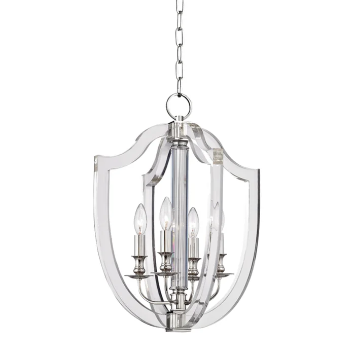 Arietta 4-Light Pendant in Polished Nickel 16.5L x 16.5W x 22H
