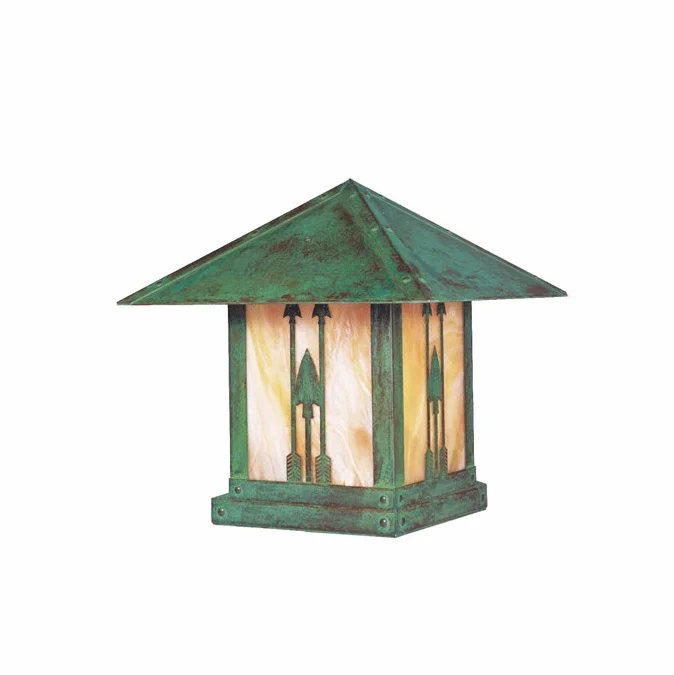 Arroyo Craftsman TRC-12AR Timber Ridge 12 inch Outdoor Pier Mount with Arrow Filigree