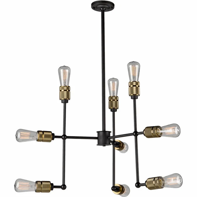 Artcraft AC10589VB Jersey Contemporary Vintage Brass Chandelier Light