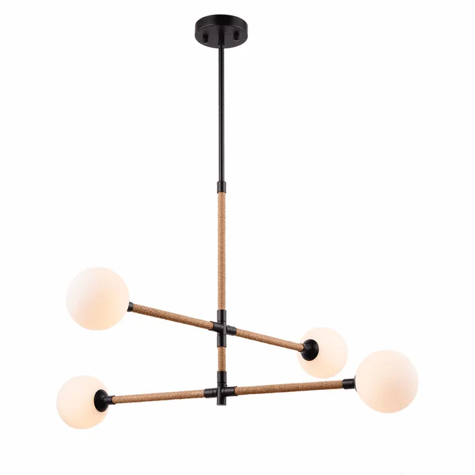 Artcraft AC11844BK Capilano Contemporary Black Ceiling Chandelier