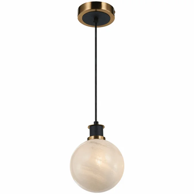 Artcraft AC11870SW Gem Contemporary Black and Brushed Brass Mini Pendant Lighting
