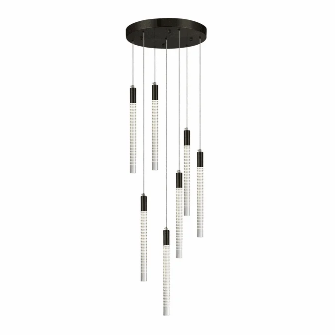 Artcraft AC12147BK Celine Modern Black LED Multi Pendant Light