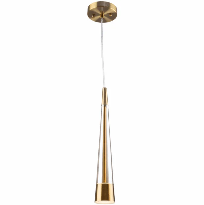 Artcraft AC6821BR Sunnyvale Contemporary Brass LED Mini Drop Lighting Fixture