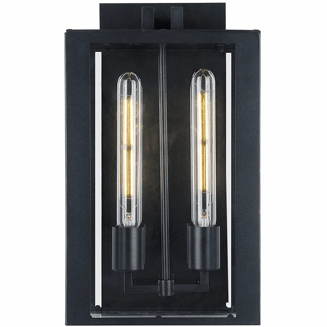 Artcraft AC8791BK Waterville Modern Matte Black Outdoor Wall Sconce Lighting