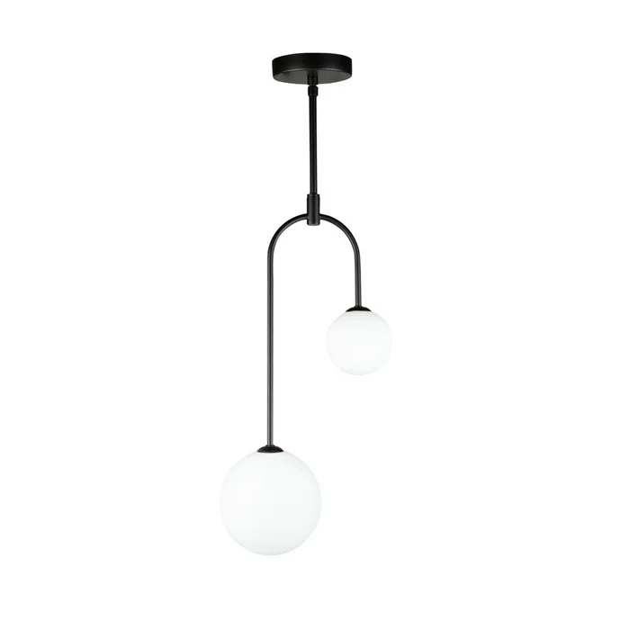 Artcraft Comet 2 Light Pendant – Semi Matte Black – AC6652BK