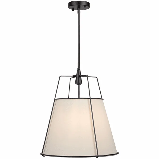 Artcraft SC13363BK Pullman Modern Black 17″ Lighting Pendant