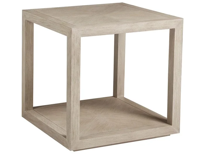 Artistica Home Cohesion Program Credence Square End Table in Bianco 2094-957-40