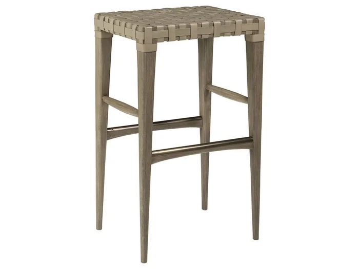 Artistica Home Cohesion Program Milo Leather Backless Barstool in Grigio 2002-898-41-01