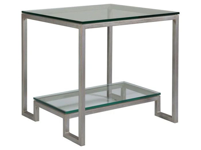 Artistica Home Metal Designs Bonaire Square End Table in Argento 2016-957-46