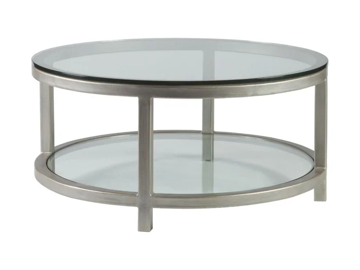 Artistica Home Metal Designs Per Se Round Cocktail Table in Argento 2013-943-46