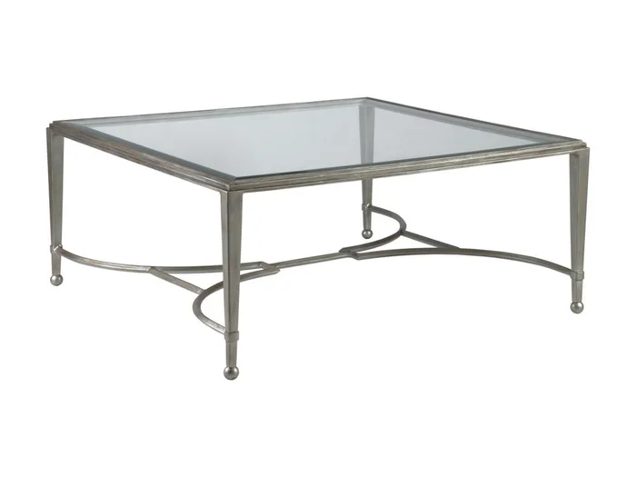 Artistica Home Metal Designs Sangiovese Square Cocktail Table in Argento 2011-947-46