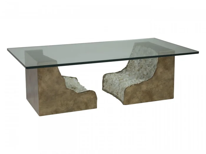 Artistica Home Signature Designs Apricity Rectangular Cocktail Table in Bronze 2181-945C