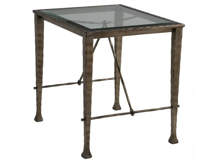 Artistica Home Signature Designs Cortona Rectangular End Table in Bronze Foil 2129-955C