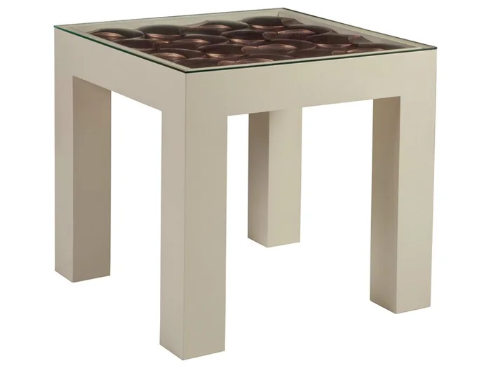 Artistica Home Signature Designs Credo Square End Table in Ivory Matte 2055-957 CLOSEOUT