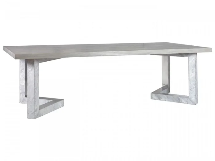 Artistica Home Signature Designs Heller Rectangular Dining Table in Marble 2158-877C