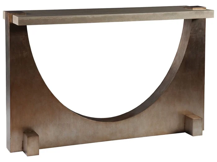 Artistica Home Signature Designs Impresario Console Table in Warm Silver 2060-966