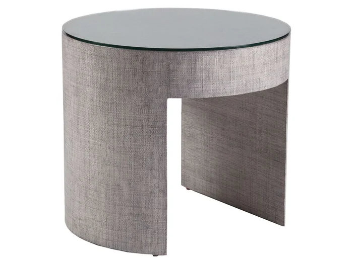 Artistica Home Signature Designs Precept Round End Table in Gray 2077-950C