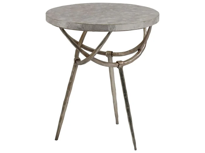 Artistica Home Signature Designs Sergio Round Spot Table in Champagne Foil 2053-950